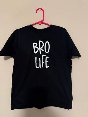 Bella Canvas Kids "BRO LIFE" Graphic Tee - Black with White Print